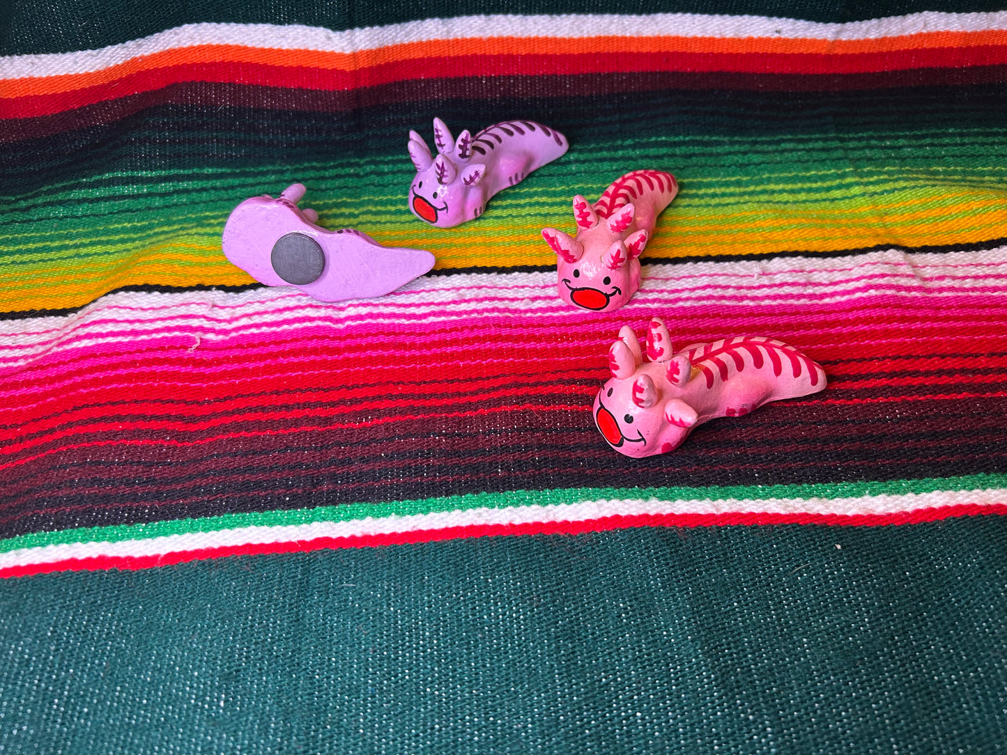 Axolotls figurine magnets