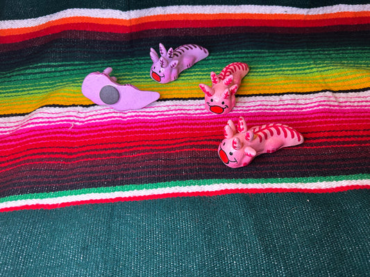 Axolotls figurine magnets