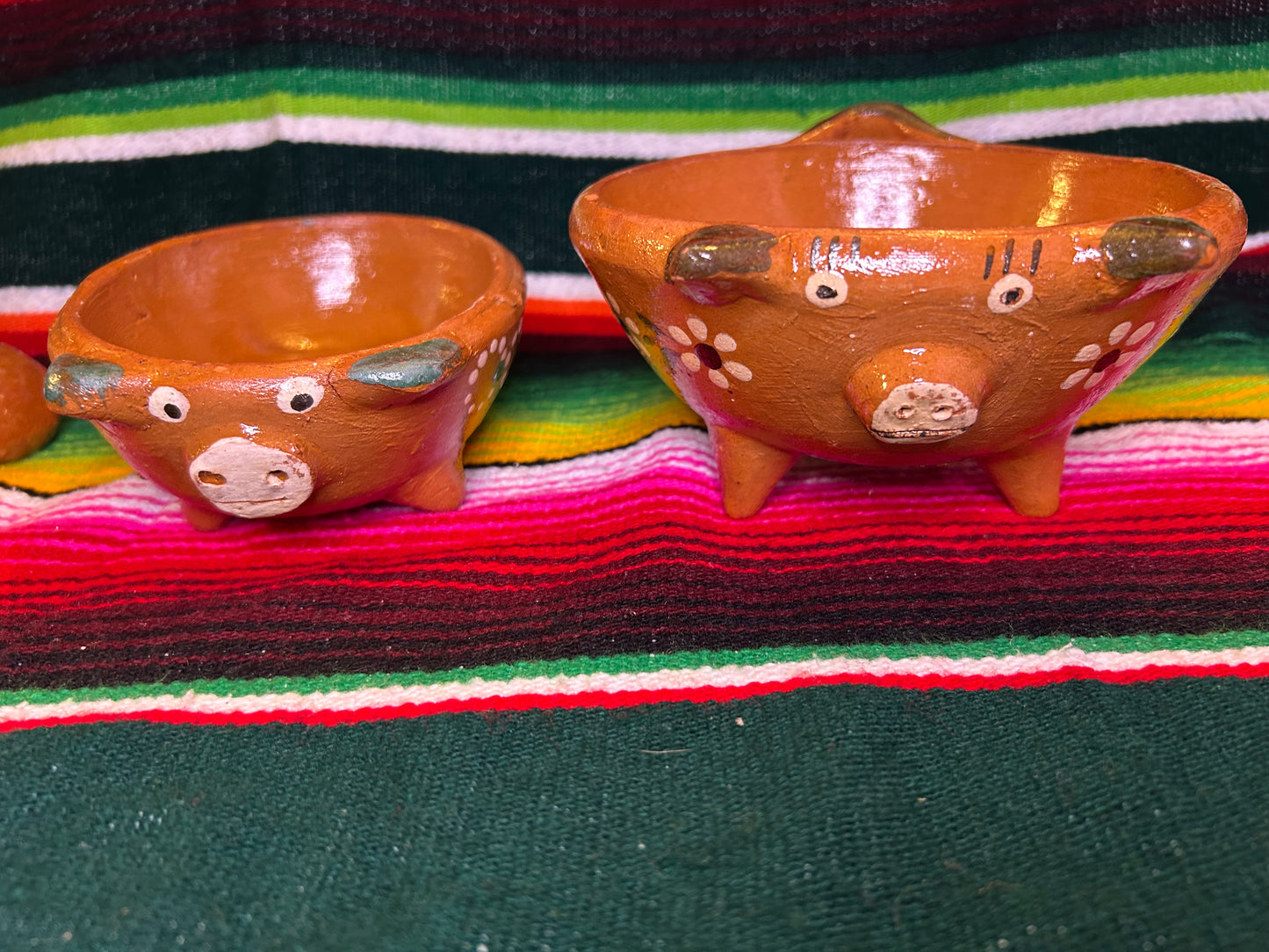 Clay salsa bowl with spoon